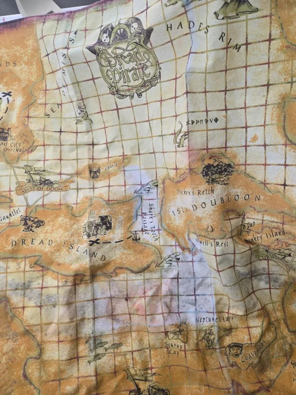 Dread Pirate Board Game Replacement Cloth Playing Map Part Pieces